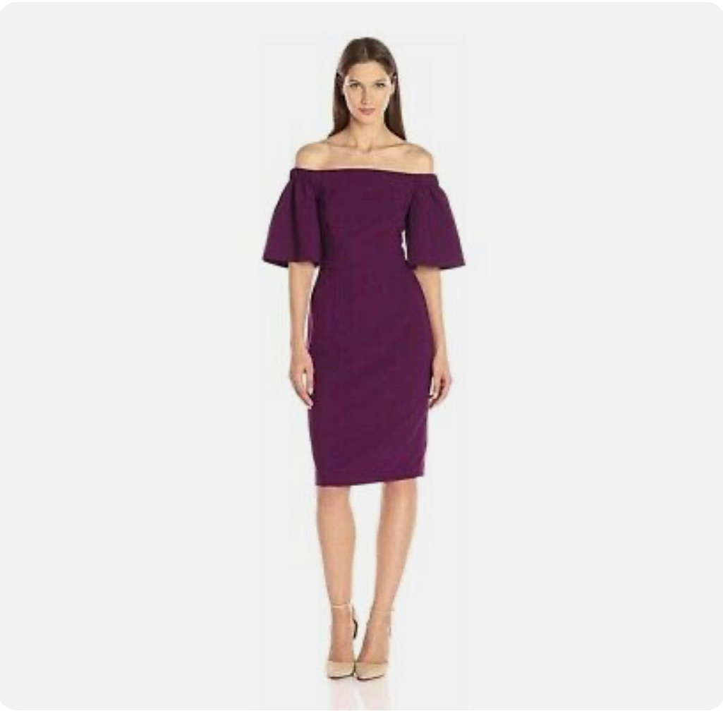 Black Halo Varla Sheath Midi Dress Jezebel Purple